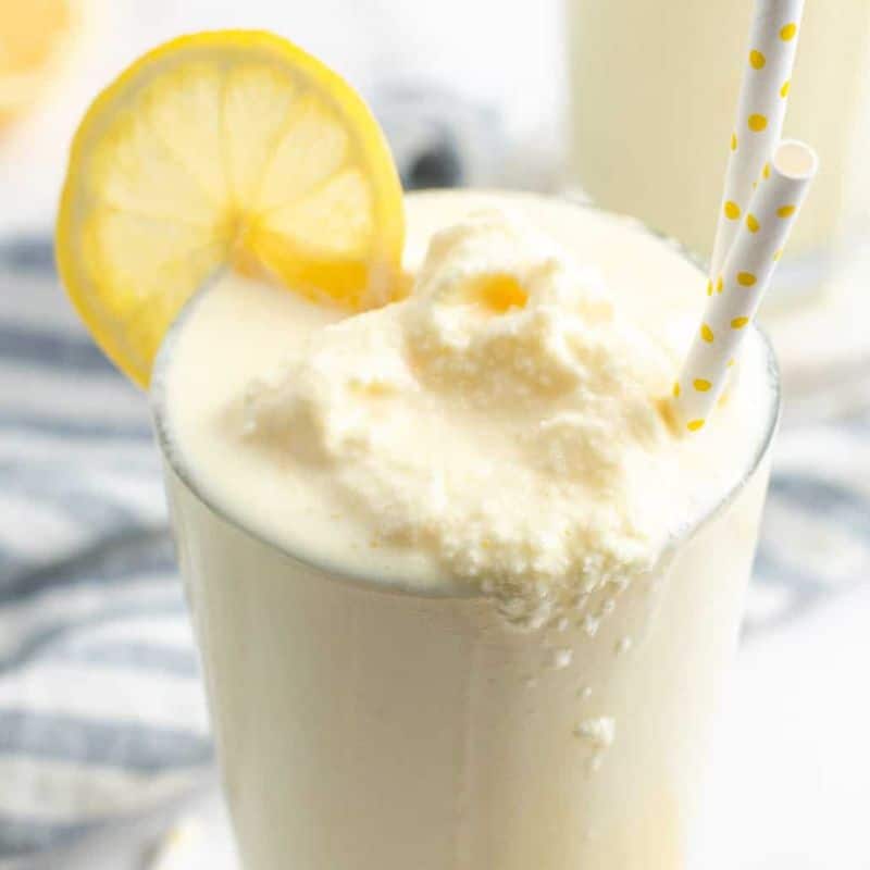 Bravenly Fit Fuel, Rush Extreme - Fresh Lemonade, and a Frother on a kitchen counter.